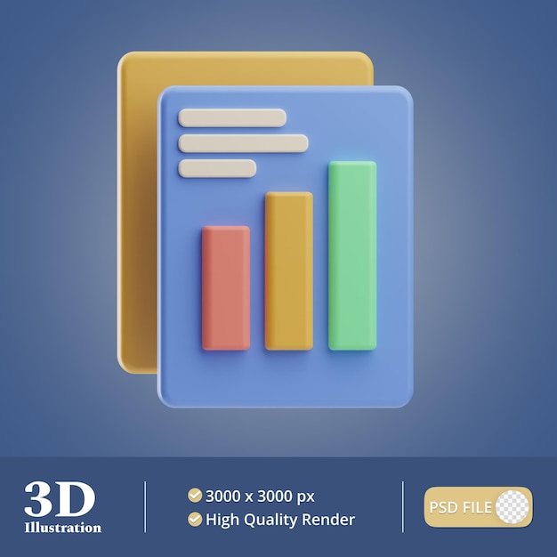 Schermata iniziale foglio di calcolo app illustrazione 3d