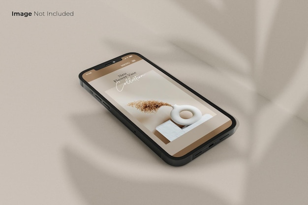 Schermo intero-nero-Smartphone-Mockup-design