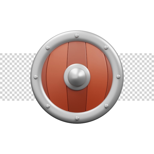 PSD schild mit kreisform und 3d-rendering-symbol im holzmetallstil für website oder spiel. einfaches schild