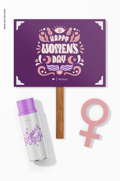 Schildmodell zum Internationalen Frauentag, Ansicht von oben