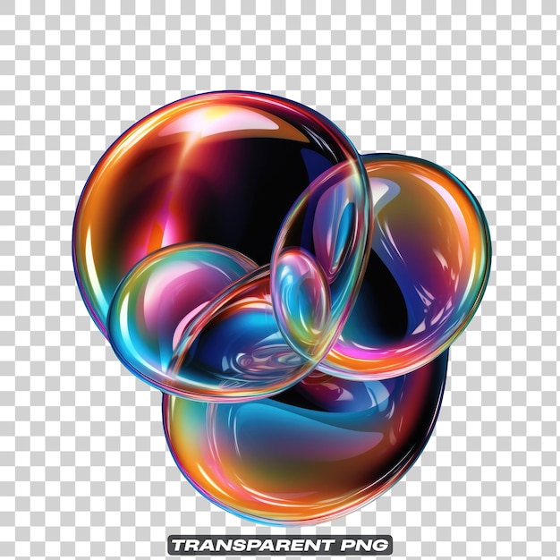 Schillernde flüssige BUBBLE abstrakte Form isoliert