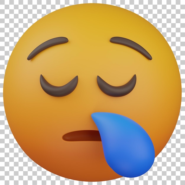 Schläfriges Emoji mit Schluchzen