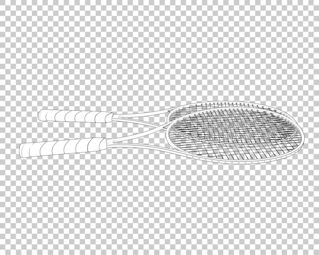 PSD schläger auf transparentem hintergrund 3d-darstellung