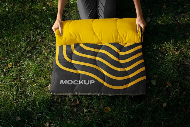 Schlafsack-Mockup-Design