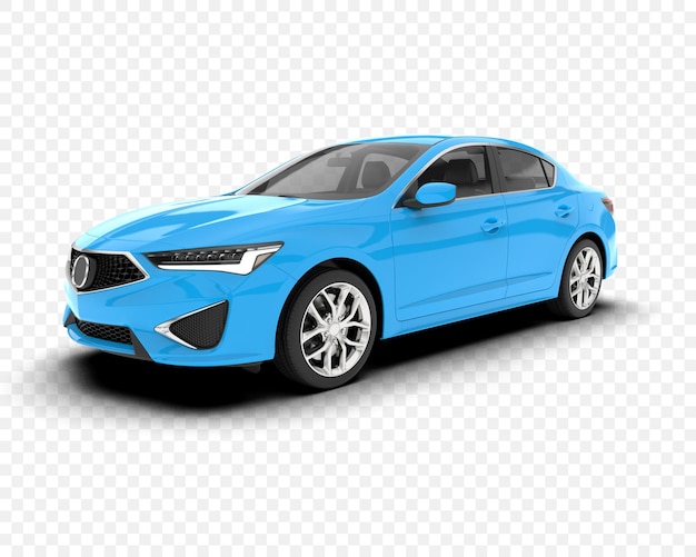 Schlanke blaue Limousine Modernes Design und Luxuswagen