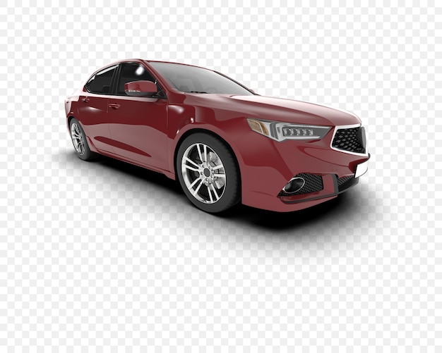 Schlanke rote Limousine Modernes Design und Luxus