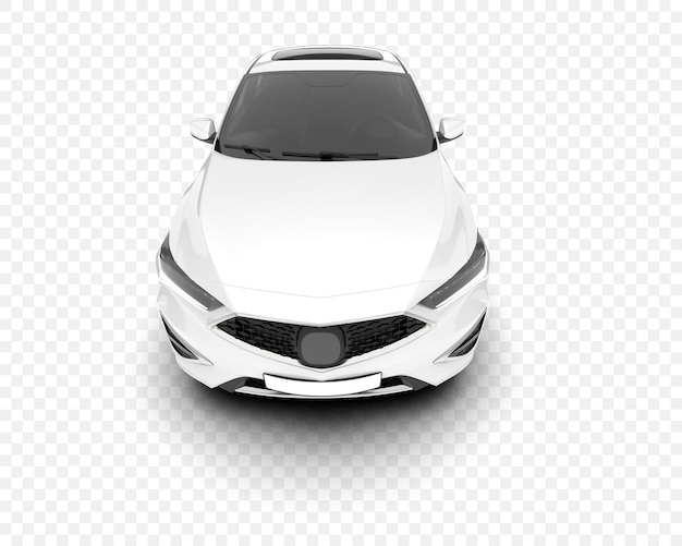 Schlanke weiße Limousine mit modernem Design
