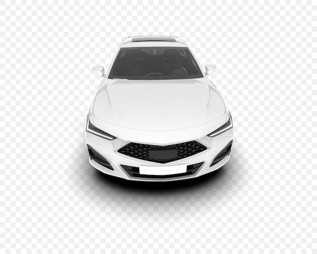 Schlanke weiße moderne Auto-Vorderseite