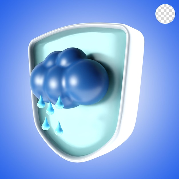 schlechtes Wetter mit Schild-Hintergrund-Symbol 3D-Rendering