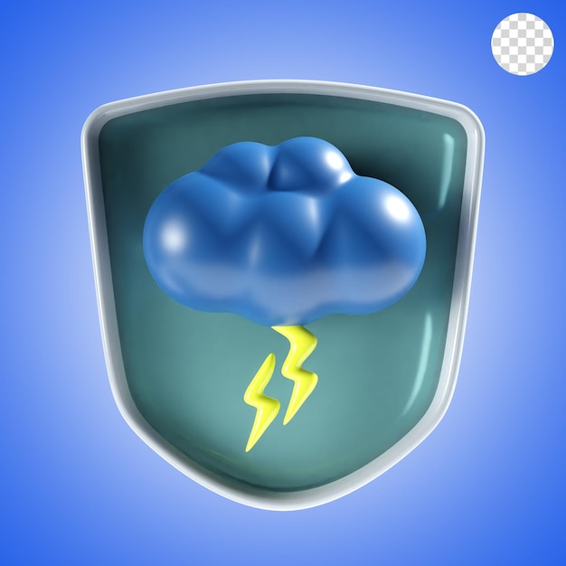 schlechtes Wetter mit Schild-Hintergrund-Symbol 3D-Rendering
