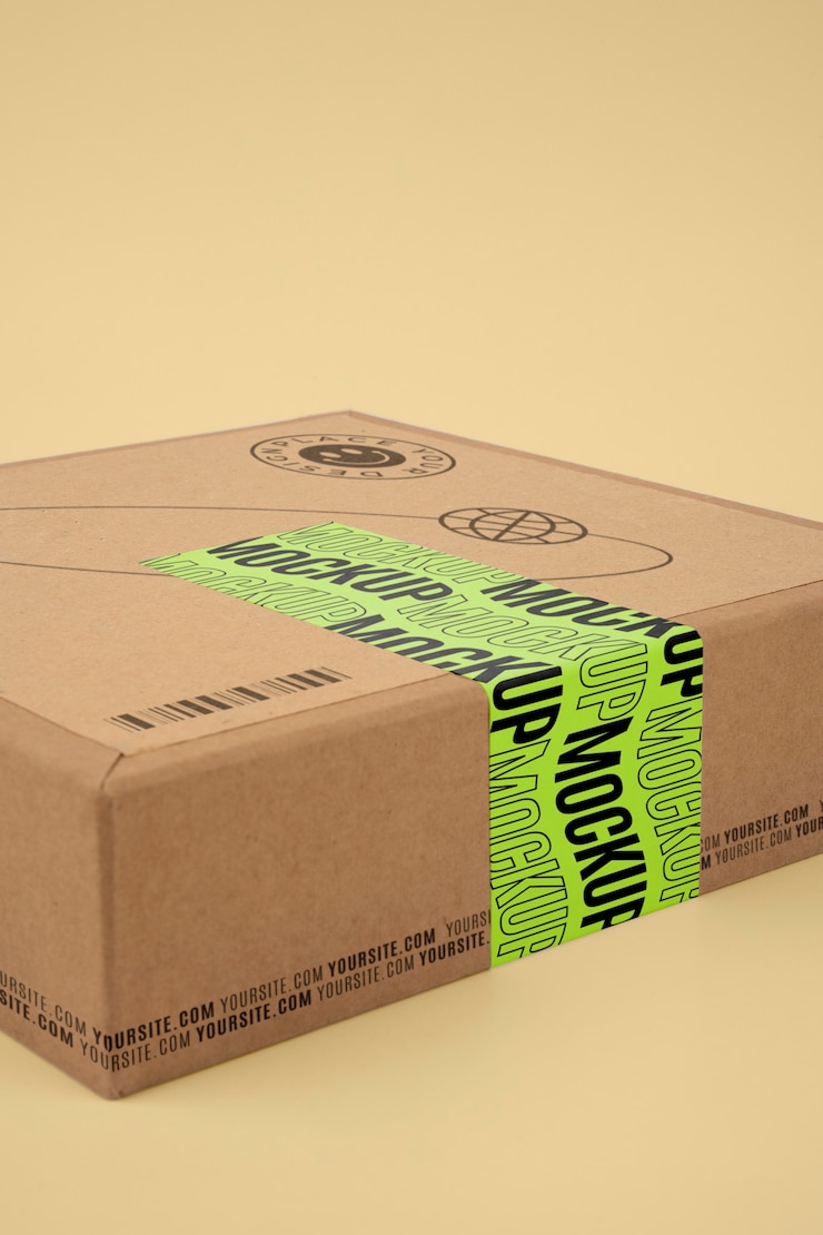 PSD schließen sie oben auf dem mockup des selbstklebenden siegeletiketts