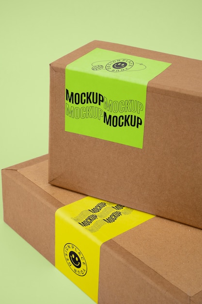 Schließen Sie oben auf dem Mockup des selbstklebenden Siegeletiketts