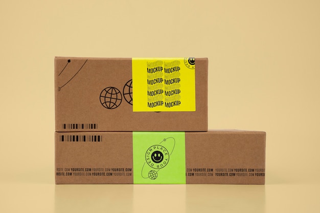 Schließen Sie oben auf dem Mockup des selbstklebenden Siegeletiketts