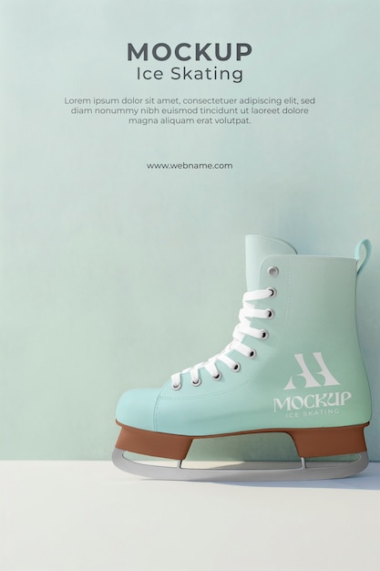 Schlittschuh-Mockup-Design