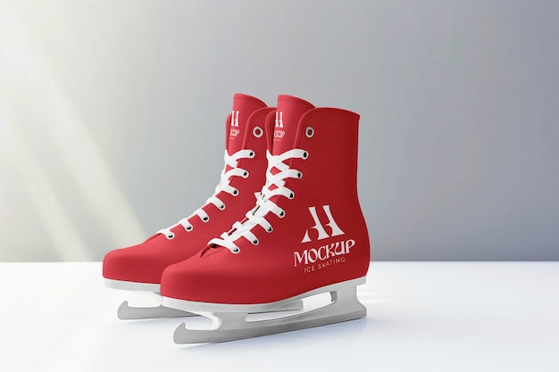 PSD schlittschuh-mockup-design