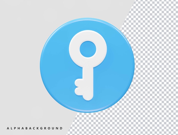 Schlüsselsymbol für 3D-Rendering
