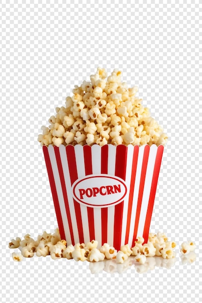 PSD schmackhafte karamellglasierte popcorn-png auf durchsichtigem hintergrund