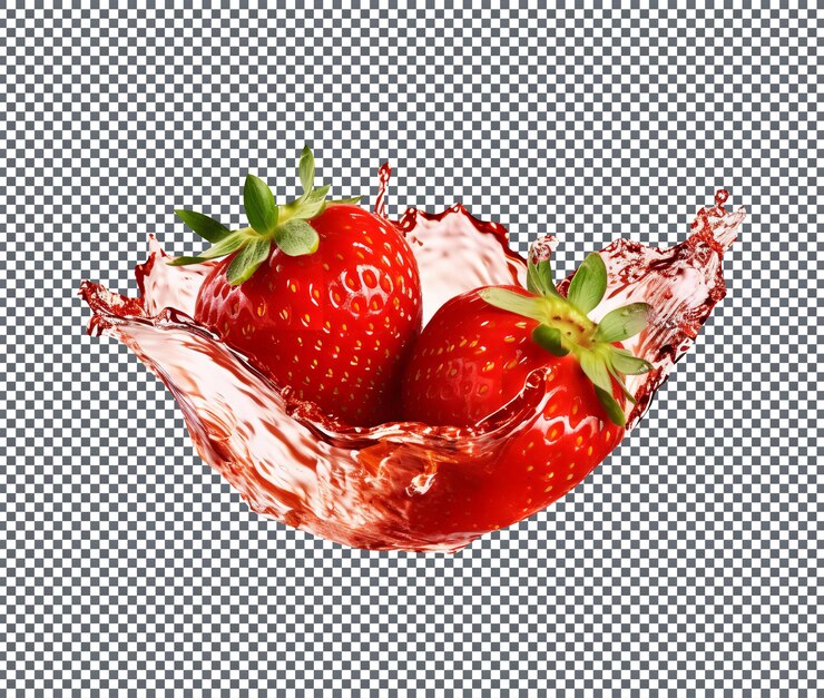 PSD schmackhafte süße erdbeeren auf durchsichtigem hintergrund