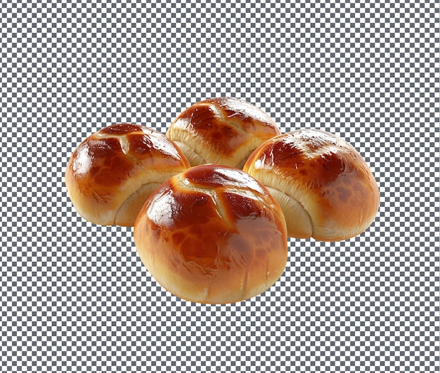 Schmackhafte Ziegenbrötchen auf durchsichtigem Hintergrund