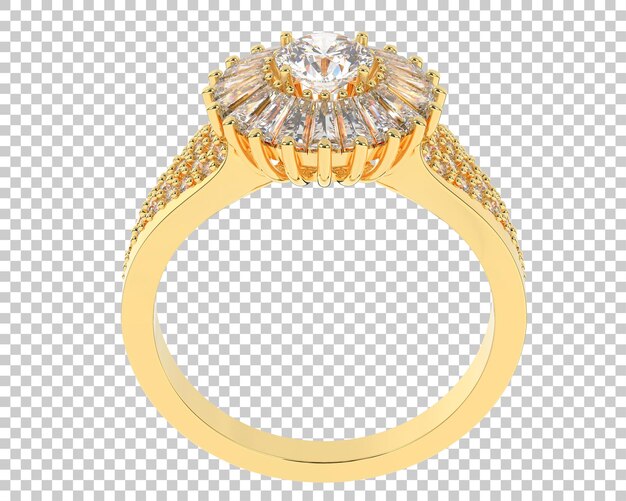 Schmuck auf transparentem Hintergrund 3D-Darstellung