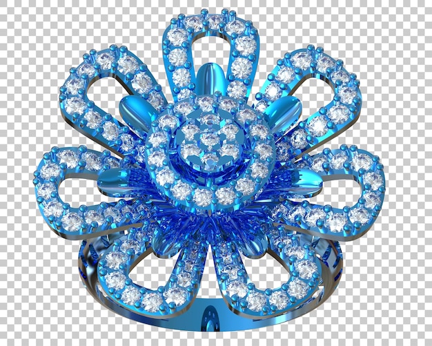 Schmuck auf transparentem Hintergrund 3D-Darstellung
