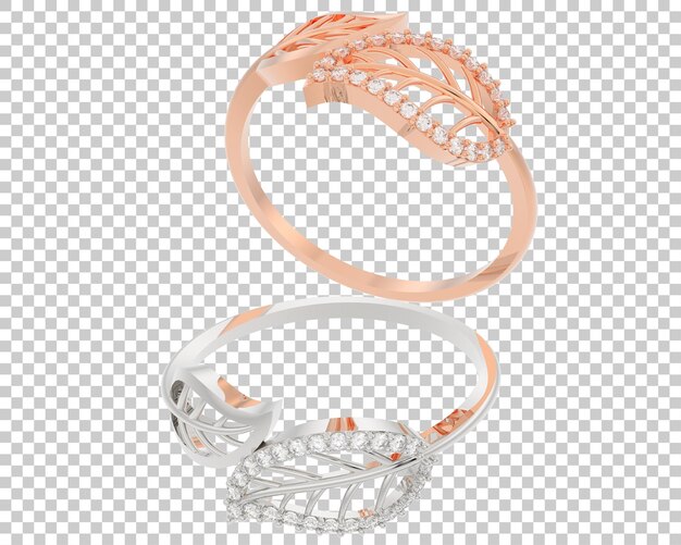 Schmuck auf transparentem Hintergrund 3D-Darstellung