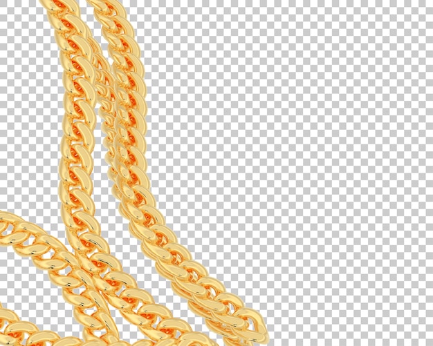 Schmuck auf transparentem Hintergrund 3D-Darstellung