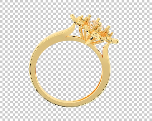 Schmuck auf transparentem Hintergrund 3D-Darstellung