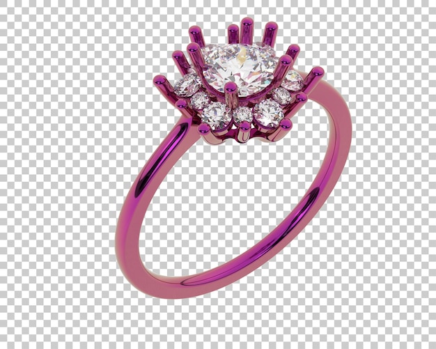 Schmuck auf transparentem Hintergrund 3D-Darstellung