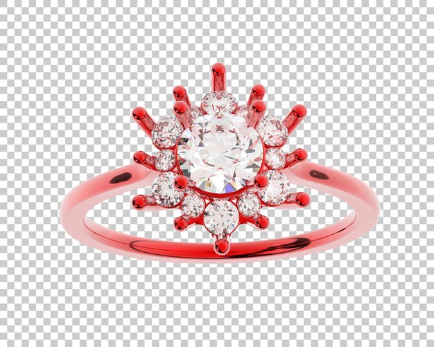Schmuck auf transparentem Hintergrund 3D-Darstellung