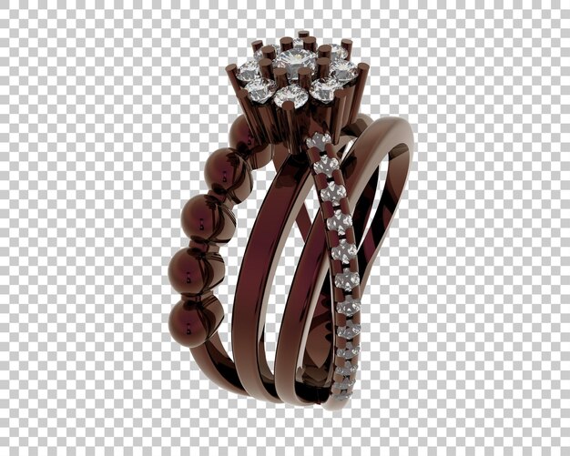 PSD schmuck isoliert auf dem hintergrund 3d-rendering-illustration