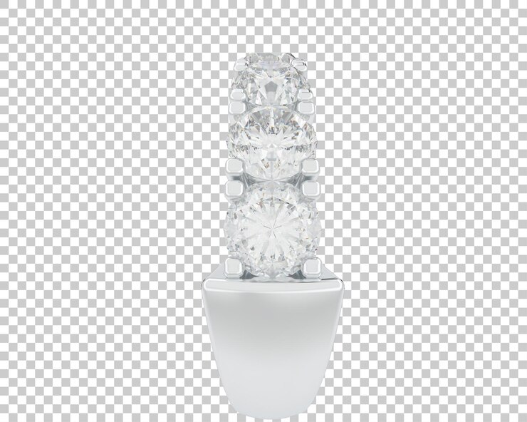 PSD schmuck isoliert auf dem hintergrund 3d-rendering-illustration