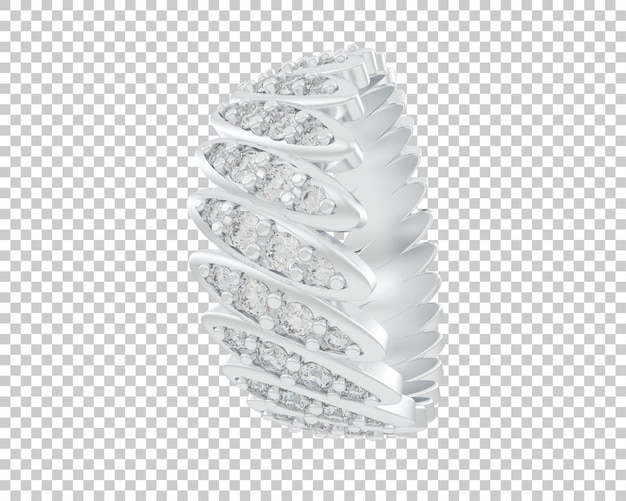 PSD schmuck isoliert auf dem hintergrund 3d-rendering-illustration