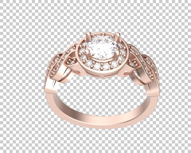 Schmuck isoliert auf dem Hintergrund 3D-Rendering-Illustration