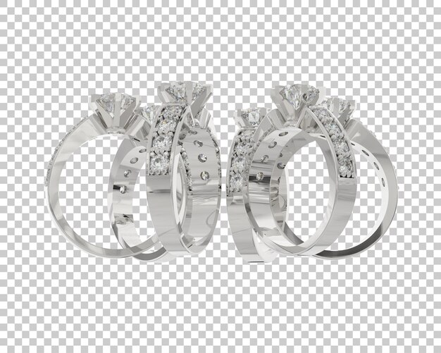 Schmuck isoliert auf dem Hintergrund 3D-Rendering-Illustration