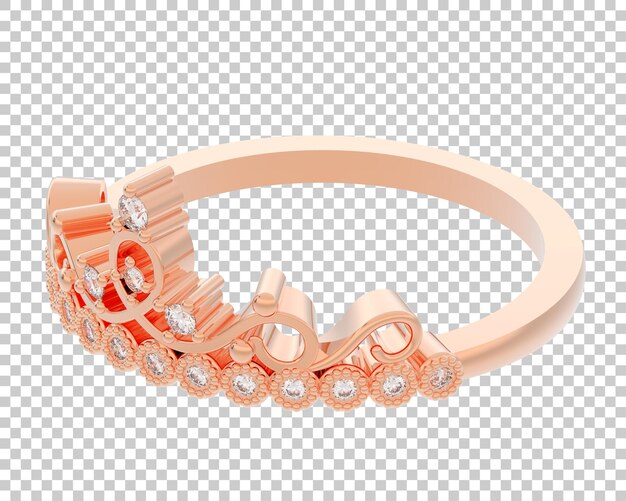 Schmuck mit Diamanten auf transparentem Hintergrund 3D-Darstellung