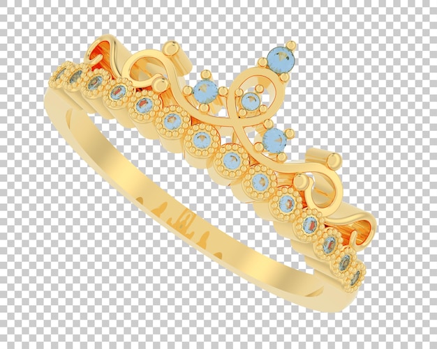 Schmuck mit Diamanten auf transparentem Hintergrund 3D-Darstellung