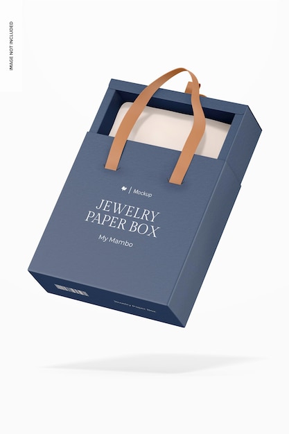 Schmuckpapierbox Mockup, fallend
