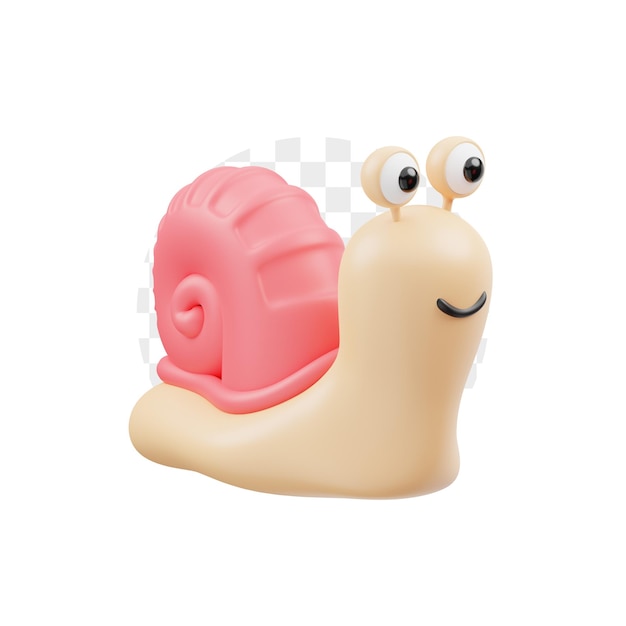 PSD schnecke 3d icon premium psd