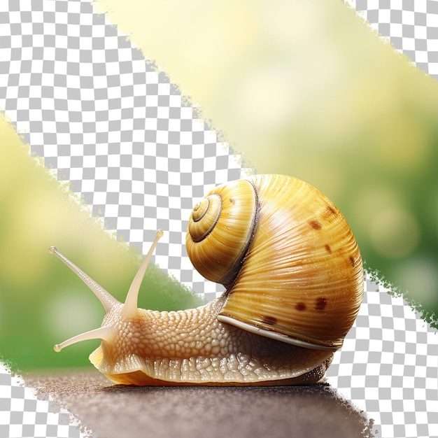 PSD schnecke mit einem goldenen, transparenten hintergrund