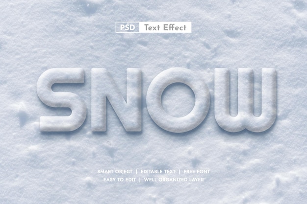 Schneebearbeitbarer Texteffekt