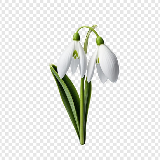 PSD schneeglöckchenblume png isoliert auf durchsichtigem hintergrund