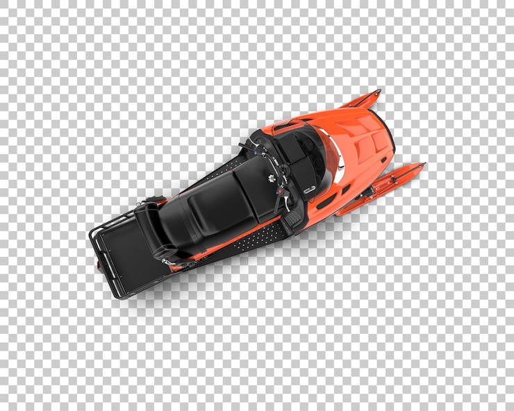 PSD schneemobil isoliert auf dem hintergrund 3d-rendering-illustration