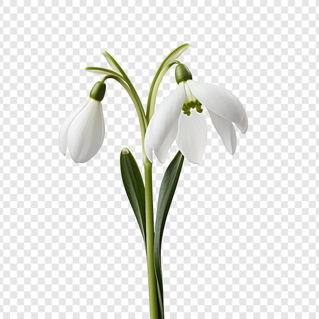 PSD schneemuhlblume auf durchsichtigem hintergrund