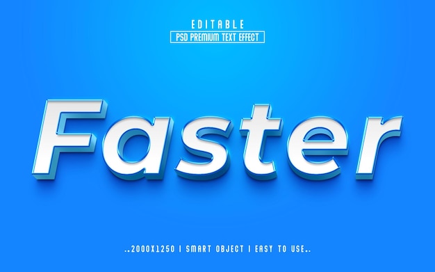 Schneller bearbeitbarer 3D-Texteffekt-Stil PSD mit Premium-Hintergrund