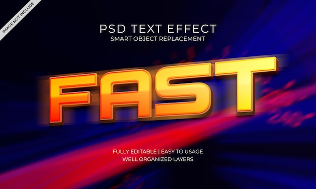 PSD schneller text-effekt