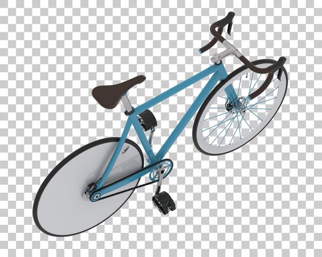 Schnelles Fahrrad auf durchsichtigem Hintergrund 3D-Rendering-Illustration