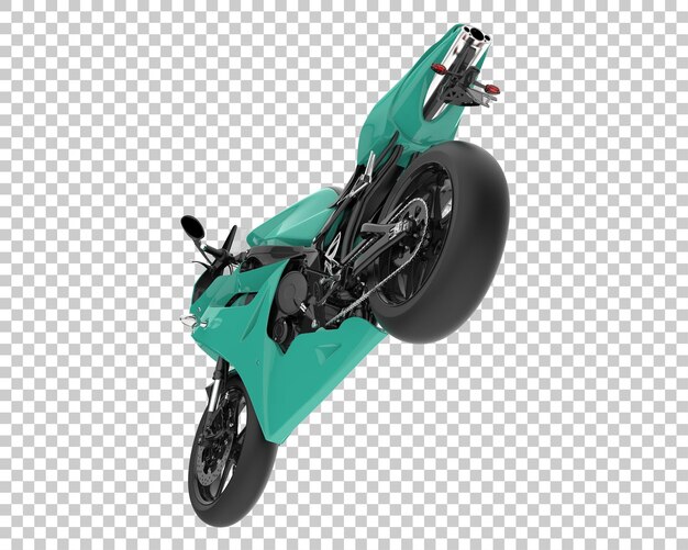 Schnelles Fahrrad auf transparentem Hintergrund. 3D-Rendering - Abbildung