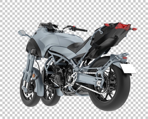 Schnelles Fahrrad auf transparentem Hintergrund. 3D-Rendering - Abbildung