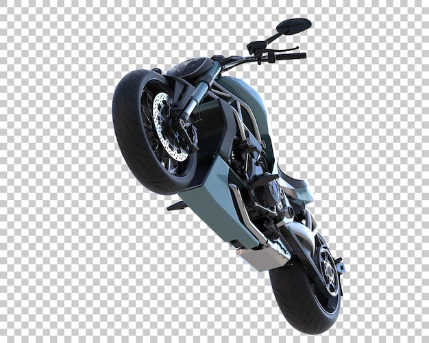 Schnelles Fahrrad auf transparentem Hintergrund. 3D-Rendering - Abbildung